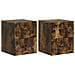 Mobiletto da notte a muro 2 pcs Rovere Fumo 34,5 x 33 x 40 cm - Foto miniatura 1