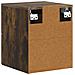 Mobiletto da notte a muro 2 pcs Rovere Fumo 34,5 x 33 x 40 cm - Foto miniatura 7