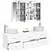 Set di mobili per il bagno 4 pcs Bianco - Foto miniatura 3
