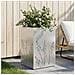Vaso da giardino Argento 50 x 50 x 75 cm Acciaio zincato - Foto miniatura 2