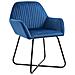 Sedie Da Pranzo 4 Pz Blu In Velluto - Foto miniatura 3