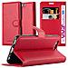 Custodia Compatibile Con Huawei P10 In Rosso Carminio - Coperchio Protettiva Con Chiusura Magnetica, Funzione Stand E Tasca Per Le Carte - Foto miniatura 6