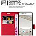 Custodia Compatibile Con Huawei P10 In Rosso Carminio - Coperchio Protettiva Con Chiusura Magnetica, Funzione Stand E Tasca Per Le Carte - Foto miniatura 4