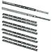 3009505 Guide / binari Con Cuscinetti A Sfere Ad Estrazione Parziale Per Cassetto, 17 X 182 Mm, 10 Pezzi, Zincato, 5 Paires-182mm - Foto miniatura 1