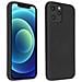 Cover Silicone Iphone 12 / 12 Pro Semi-rigida Opaca Soft Touch Nero - Foto miniatura 1