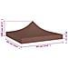 Tetto per Tendone per Feste 3x3 m Marrone 270 g / m² - Foto miniatura 3