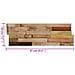 Pannelli per Pareti 10 pz 1,03 m² in Legno Riciclato di Teak - Foto miniatura 8