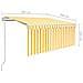 Tenda Sole Retrattile Automatica e Parasole 3x2,5mGialla Bianca - Foto miniatura 3