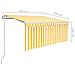 Tenda Sole Retrattile Automatica e Parasole 3x2,5mGialla Bianca - Foto miniatura 7
