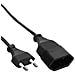 Euro plug power extension, Maschio / femmina, 2m, Nero - Foto miniatura 2