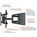 0198 Supporto TV a parete 177,8 cm (70") Nero - Foto miniatura 9