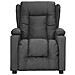 Poltrona Reclinabile Grigio Scuro In Tessuto - Foto miniatura 3