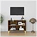 Mobile Tv Gambe In Legno Massello Rovere Marrone 69,5x30x50 Cm - Foto miniatura 1
