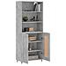 Credenza Grigio Cemento 69,5x34x180 Cm In Legno Multistrato - Foto miniatura 3