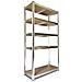 Scaffale In Metallo Zincato Home 875 Kg 5 Ripiani 180x90x40 Cm - Foto miniatura 1