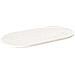 Piano Tavolo Bianco 100x50x2,5 Cm Legno Massello Di Pino Ovale - Foto miniatura 1