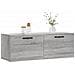 Mobile A Parete Grigio Sonoma 100x36,5x35 Cm Legno Multistrato - Foto miniatura 3