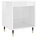 Comodino Bianco Lucido 40x35x50 Cm In Legno Multistrato - Foto miniatura 2