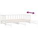 Divano Letto Con Letto Estraibile Bianco 90x190cm Massello Pino - Foto miniatura 6