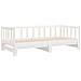 Divano Letto Con Letto Estraibile Bianco 90x190cm Massello Pino - Foto miniatura 8