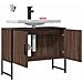 Mobile Lavabo Bagno Rovere Marrone 60x30x60cm Legno Multistrato - Foto miniatura 4