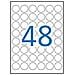 Adesivi /etichette Circolare Ø 30 Mm Bianco A4 25 Foglie - Foto miniatura 2