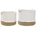Set Di 2 Cestini Kahan Cotone Bianco - Foto miniatura 4