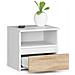 Comodino CL1, 1 cassetto, 40x35x40 cm, Colore Bianco e Sonoma Quercia - Foto miniatura 2