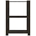 Scaffale A 3 Livelli Nero 60x38x90 Cm In Legno Massello Di Pino - Foto miniatura 3