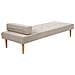 Chaise Longue Niort Tessuto Beige - Foto miniatura 4