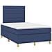 Giroletto A Molle Con Materasso Blu 120x190 Cm In Tessuto - Foto miniatura 2