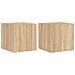 Mobili TV a Parete con Luci LED 2pz Rovere Sonoma 30,5x35x30 cm - Foto miniatura 1
