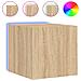 Mobili TV a Parete con Luci LED 2pz Rovere Sonoma 30,5x35x30 cm - Foto miniatura 5