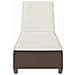 Lettino Prendisole con Cuscini Marrone 55x200x25,5cm Polyrattan - Foto miniatura 7