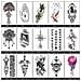 Adesivo Per Tatuaggio Temporaneo Nero, Body Art Realistica E Impermeabile   12 - Foto miniatura 3
