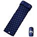 Materasso Campeggio Gonfiabile con Cuscino 1 Persona Blu Marino - Foto miniatura 1