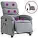 Poltrona Reclinabile Massaggio Elettrica Grigio Chiaro Tessuto - Foto miniatura 1