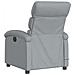 Poltrona Reclinabile Massaggio Elettrica Grigio Chiaro Tessuto - Foto miniatura 5