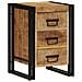 Comodino  40x35x50 cm in legno massello grezzo di mango - Foto miniatura 2