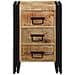 Comodino  40x35x50 cm in legno massello grezzo di mango - Foto miniatura 6