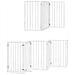 Cancello Cani Porta Pieghevole Bianco 9 Pannelli 450 cm Pioppo - Foto miniatura 3
