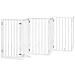 Cancello Cani Porta Pieghevole Bianco 9 Pannelli 450 cm Pioppo - Foto miniatura 4
