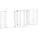 Cancello Cani Porta Pieghevole Bianco 9 Pannelli 450 cm Pioppo - Foto miniatura 5