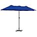 Ombrello da giardino Blu 370 x 197 x 239 cm - Foto miniatura 8