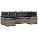 Set Divano da Giardino con cuscino 6 pcs Grigio Poly Rattan - Foto miniatura 1