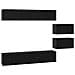 Set mobile TV 6 pcs Rovere Nero 80 x 30 x 30.5 cm Small - Foto miniatura 1