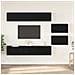 Set mobile TV 6 pcs Rovere Nero 80 x 30 x 30.5 cm Small - Foto miniatura 2
