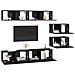 Set mobile TV 6 pcs Rovere Nero 80 x 30 x 30.5 cm Small - Foto miniatura 3