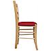 Sedia Loris In Legno Naturale Con Seduta Imbottita Similpelle Rosso - Foto miniatura 2