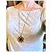 Collana Lunga A Forma Di Margherita Con Cristallo Arancione Di Sw - Foto miniatura 4